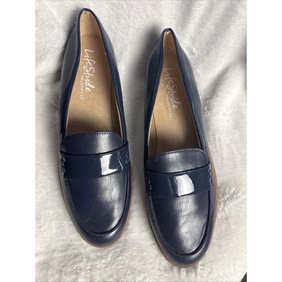 LifeStride Shoes - LifeStride Zee Slip On Loafers Comfort Flats Preppy Navy Blue Size 11 NWOT